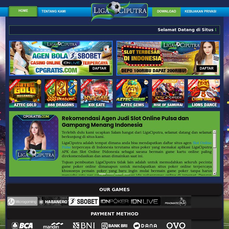 LigaCiputra: Situs Agen Judi Slot Online Pulsa di Indonesia - IDN Poker